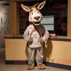 Mascot character of a Beige...