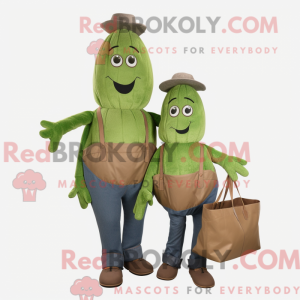 Maskot postava olivového...