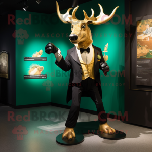 Gold Irish Elk maskot drakt...