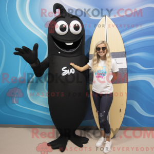 Maskot karakter af et sort...