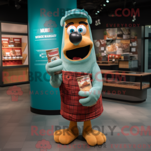 Mascot character of a Teal...