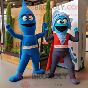 Mascot character of a Blue...