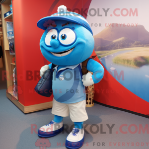Mascot character of a Blue...