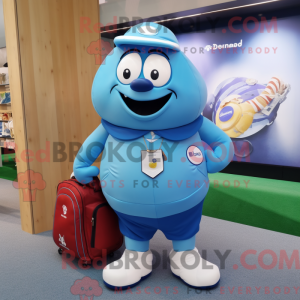 Mascot character of a Blue...