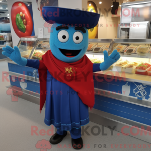 Mascot character of a Blue...