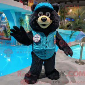 Mascot character of a Cyan...