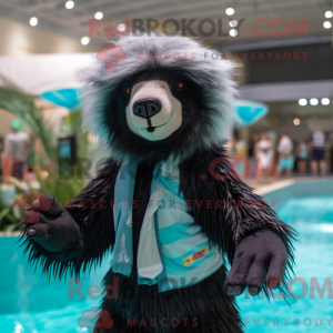 Personnage mascotte d ours...