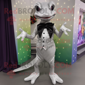 Sølv Geckos maskot drakt...