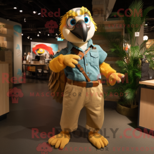 Mascot character of a Tan...
