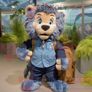 Mascot character of a Navy...