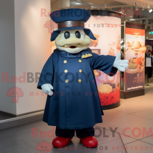 Mascot character of a Navy...