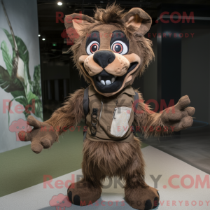 Maskottchen einer braunen...