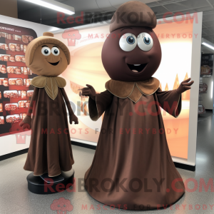 Mascot character of a Brown...