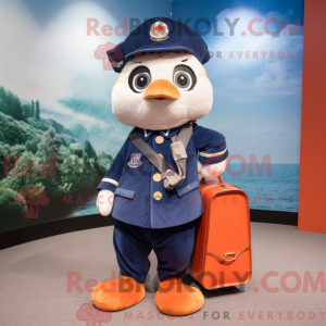 Mascot character of a Navy...