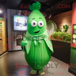 Mascot character of a Green...
