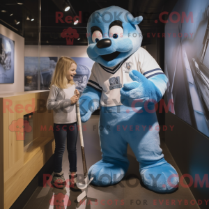 Maskottchen eines blauen...