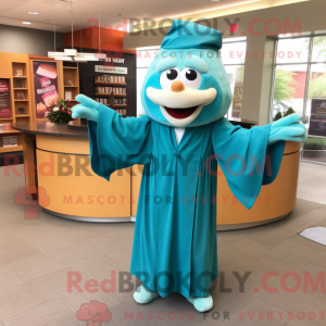 Mascot character of a Teal...
