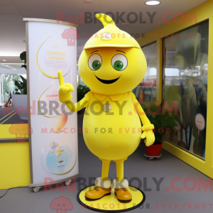 Postava maskota citronově...