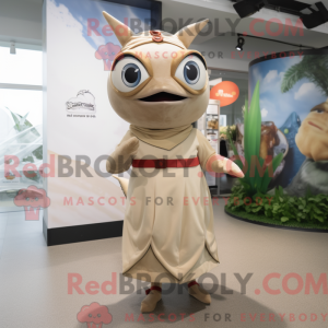 Mascot character of a Beige...