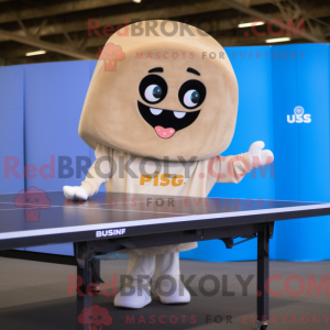 Mascot character of a Beige...