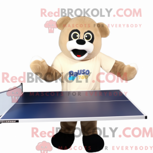 Mascot character of a Beige...