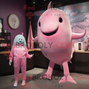 Mascot character of a Pink...