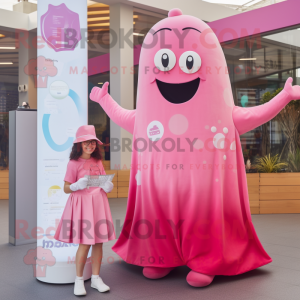 Pink Ray mascotte kostuum...