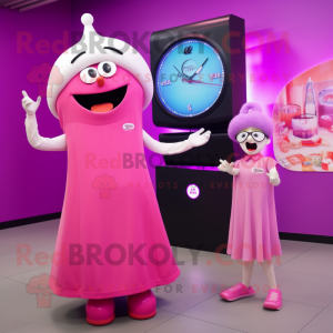 Pink Ray maskot kostume...