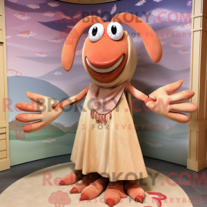 Mascot character of a Tan...