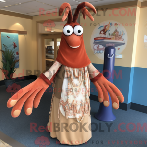 Mascot character of a Tan...