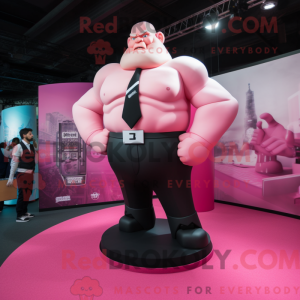 Maskotfigur af en Pink...