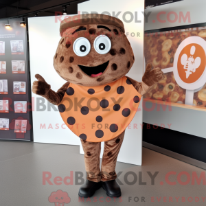 Mascot character of a Brown...