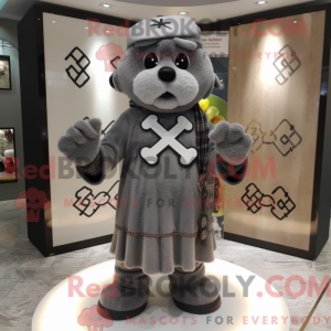 Mascot character of a Gray...