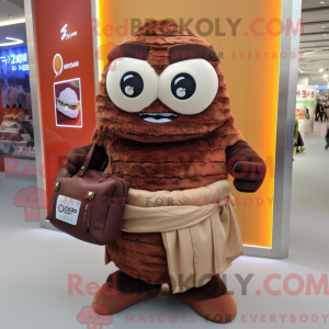 Mascot character of a Brown...