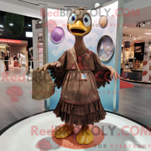 Mascot character of a Brown...