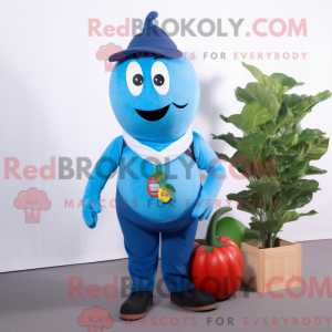 Mascot character of a Blue...