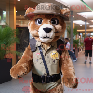 Mascot character of a Brown...