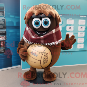 Mascot character of a Brown...