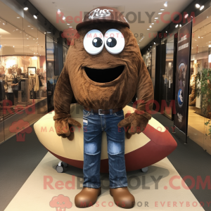 Mascot character of a Brown...