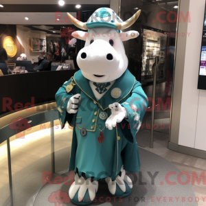 Mascot character of a Teal...