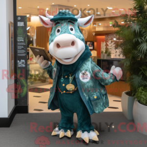 Mascot character of a Teal...