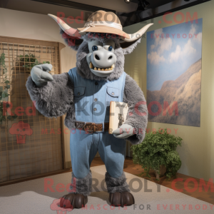 Mascot character of a Gray...