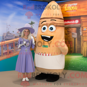 Mascot character of a Tan...