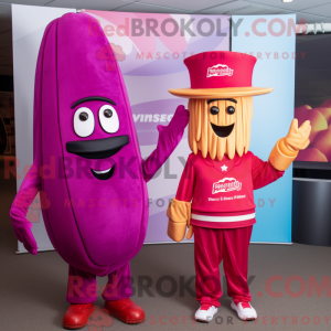 Máscara de cor magenta com...