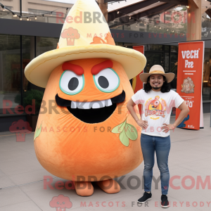 Mascot character of a Peach...