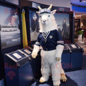 Navy Angora Goat maskot...