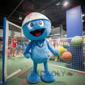 Mascot character of a Blue...