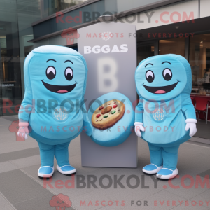 Mascot character of a Cyan...