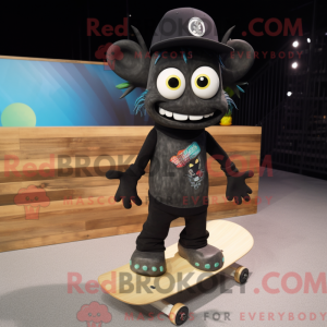 Máscara de skate preta com...