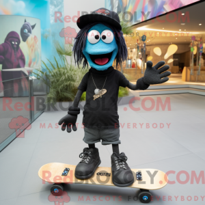 Máscara de skate preta com...